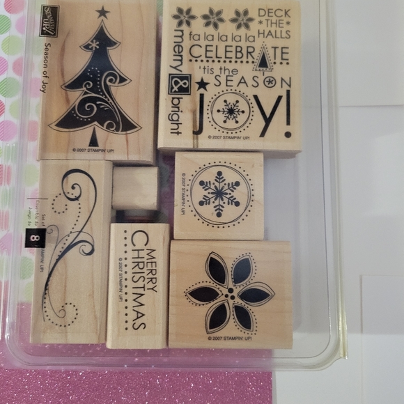 Stampin Up Season of Joy Wooden Block Stamp Set - Picture 2 of 6